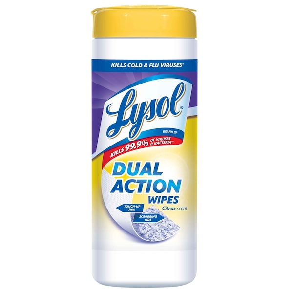Lysol Lysol Dual Action Citrus Scent Antibacterial Disinfectant 35 ct 1 pk 1920081143 - main